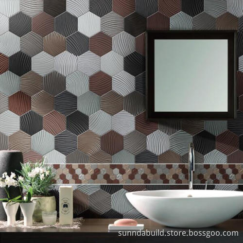 cheap price house decorating hexagonal terracotta floor tile